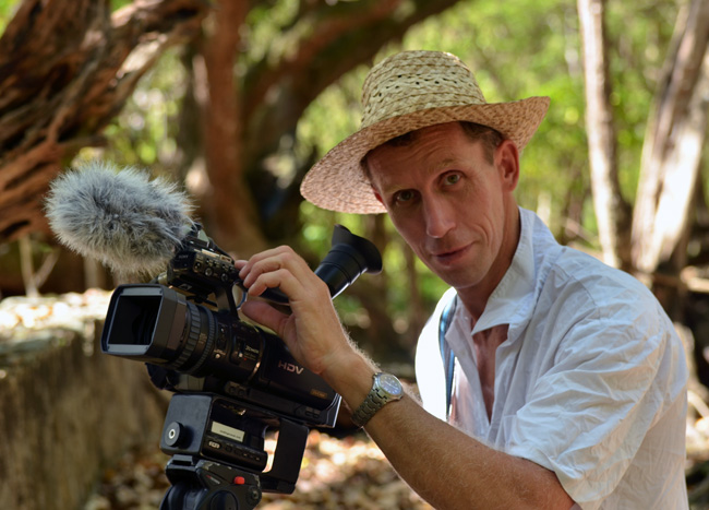 Thorsten filming on Ilet Chancel